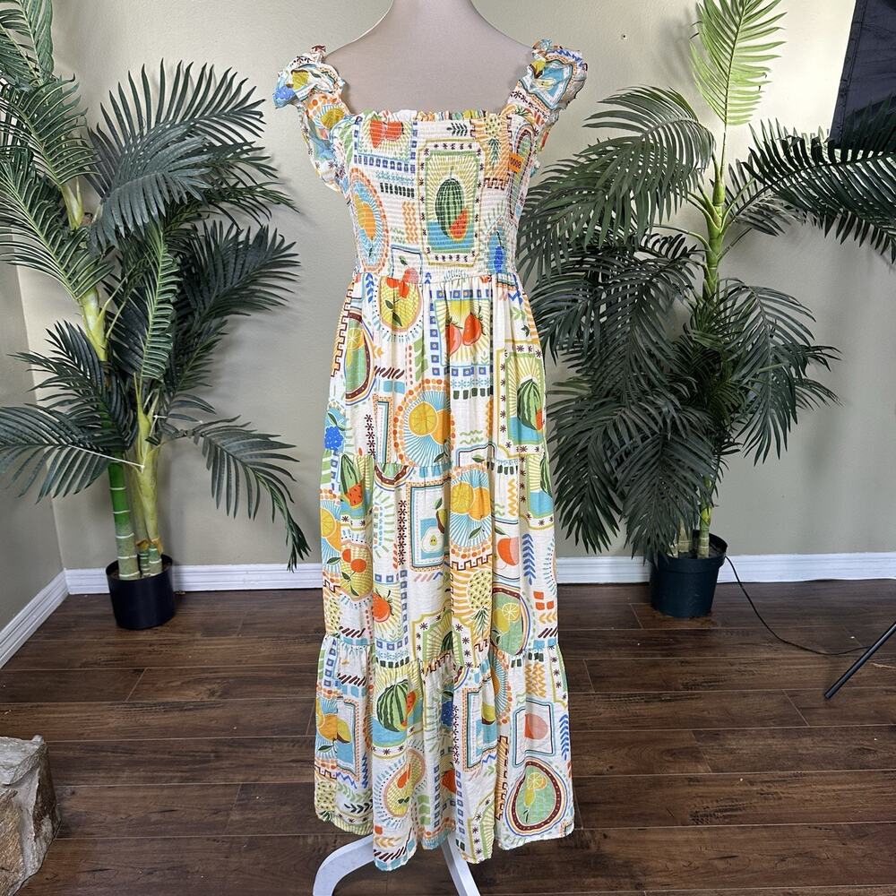 by the River women 14 Maxi Dress 2 tier cottage core